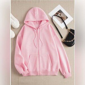 COPY - SHEIN large zip up hoodie in pink. VERY SOFT!!!